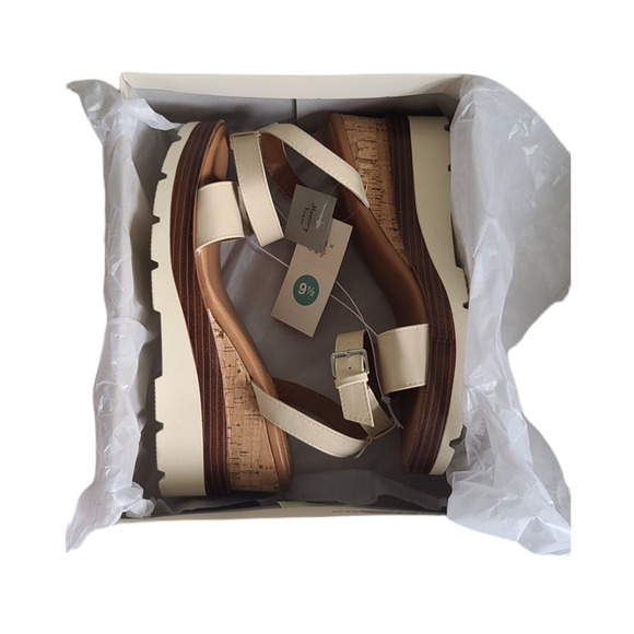 Platform Wedge Sandals Ankle Strap Memory Foam Women’s 9.5 - Picture 7 of 7